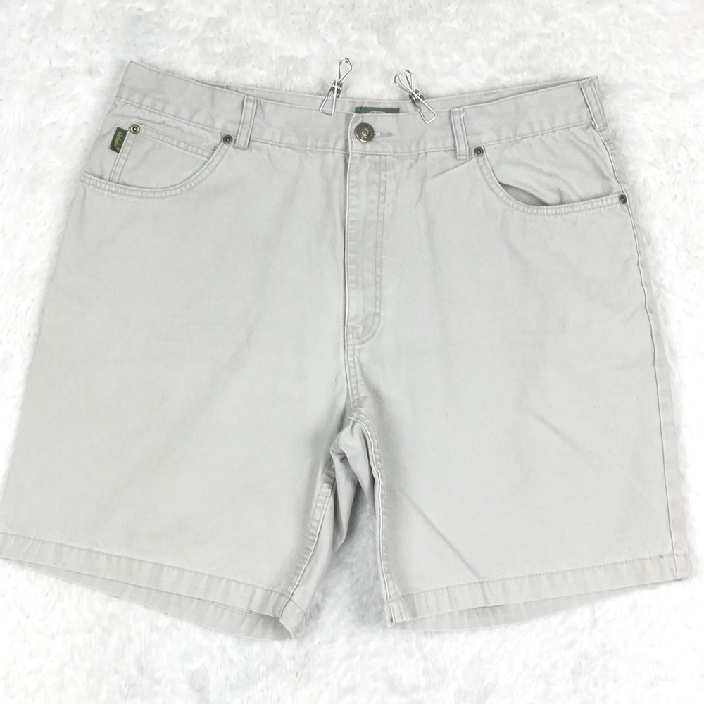 Cabela's Mens‎ Shorts Light Gray Canvas Hiking Outdoor Relaxed Fit Workwear 40